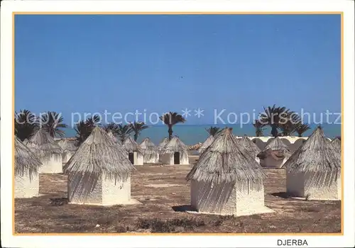 Djerba Huetten mit Strohdach Kat. Djerba