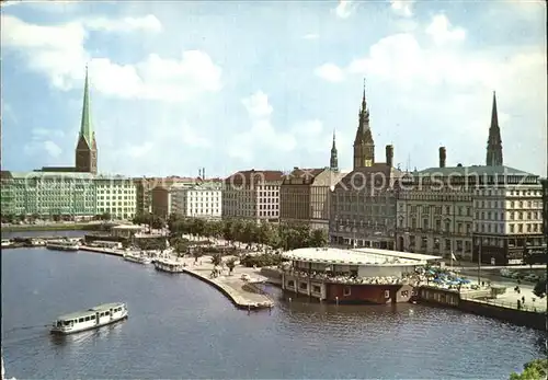 Hamburg Jungfernsteg Binnenalster Alsterpavillon Kat. Hamburg