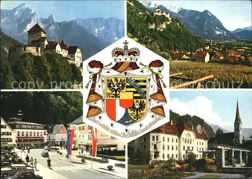 Vaduz Burg Stadtansichten Kat. Vaduz