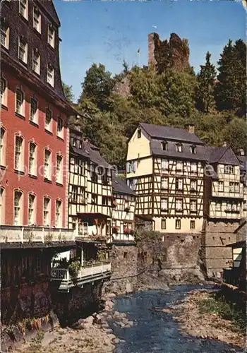 Monschau Rurpartie mit Haller Ruine Kat. Monschau