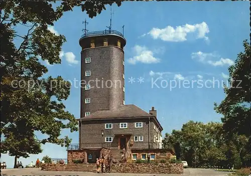 Hohe Bracht Aussichtsturm mit Vogelwarte Wetterstation Kat. Lennestadt