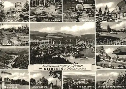 Winterberg Hochsauerland Astenturm Ruhrquelle Bobhaus Kleingott Sprungschanze  Kat. Winterberg