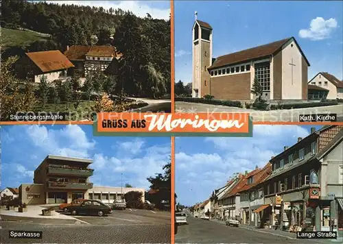 Moringen Stennebergsmuehle Sparkasse Katholische Kirche Lange Strasse Kat. Moringen