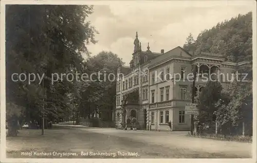 Bad Blankenburg Hotel Kurhaus Chrysopras Kat. Bad Blankenburg