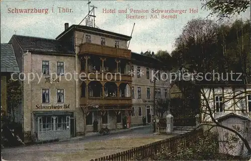 Schwarzburg Thueringer Wald Hotel und Pension Schwarzburger Hof Kat. Schwarzburg