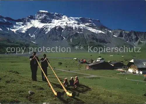 Adelboden Engstligenalb Wildstrubel Hornblaeser Kat. Adelboden