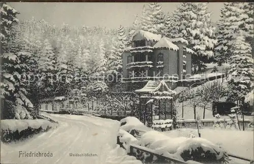 Friedrichroda Waldschloesschen im Winter Kat. Friedrichroda