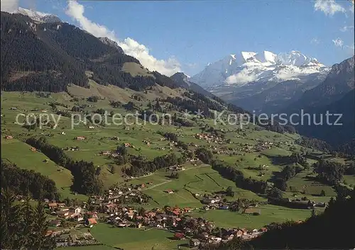 Scharnachtal Fliegeraufnahme Reichenbach Bluemlisalp Kat. Scharnachtal