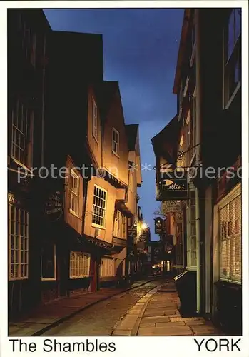 York UK The Shambles at night Kat. York