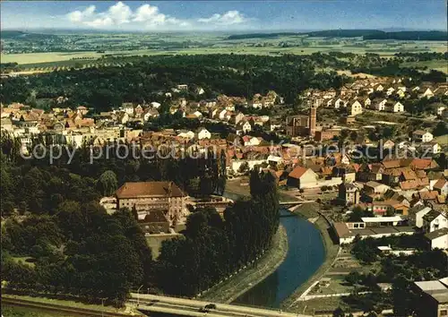 Bad Vilbel Fliegeraufnahme mit Flusspartie Kat. Bad Vilbel