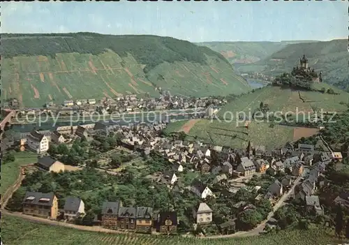 Cochem Mosel Fliegeraufnahme Blick von der Umkehr Kat. Cochem