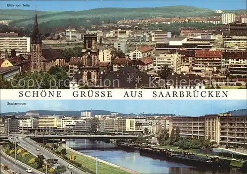 Saarbruecken Blick vom Triller Saarpartie Kat. Saarbruecken