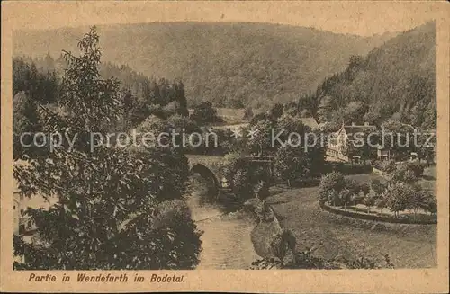 Wendefurth Partie im Bodetal Kat. Altenbrak