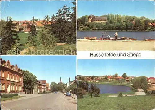 Hasselfelde Teilansicht Anlegestelle Teich Kat. Hasselfelde