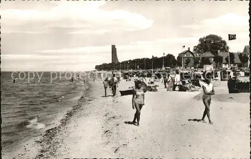 Laboe Badestrand Ehrenmal Ostseebad Kat. Laboe