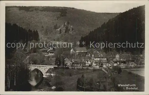 Wendefurth Bodebruecke Kat. Altenbrak