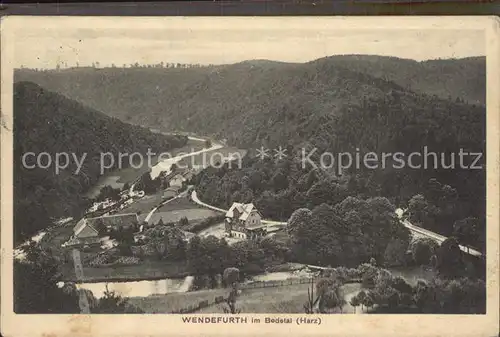 Wendefurth Bodetal Panorama Kat. Altenbrak