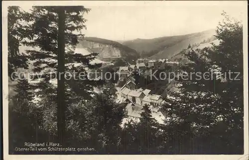 Ruebeland Harz Oberer Teil vom Schuetzenplatz gesehen