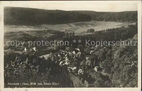 Altenbrak Harz Blick vom Boesen Kleef Kat. Altenbrak