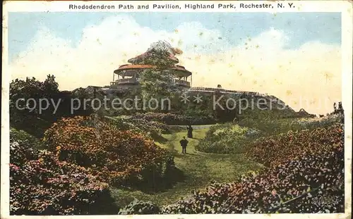 Rochester New York Rhododendron Path and Pavillon Kat. Rochester