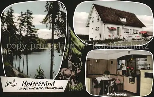 Unterbraend am Kirchbergsee Cafe Pension Seeblick Kat. Braeunlingen