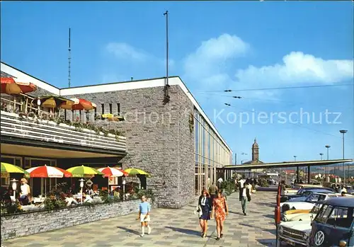 Pforzheim hauptbahnhof mit St. Franziskuskirche Kat. Pforzheim