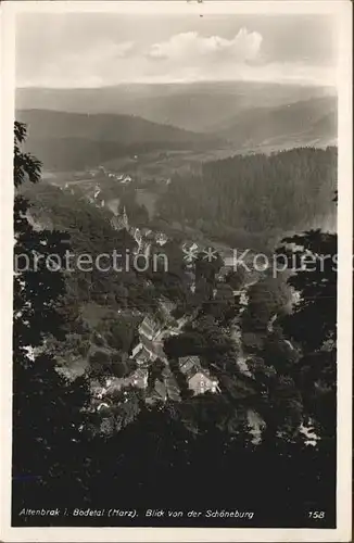 Altenbrak Harz Blick von der Schoeneburg Kat. Altenbrak