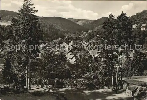 Altenbrak Harz Blick von der Waldbuehne Kat. Altenbrak