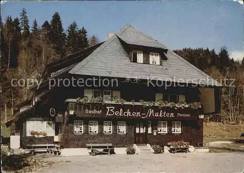 Schoenau Schwarzwald Gasthof und Pension Belchen Multen Kat. Schoenau im Schwarzwald