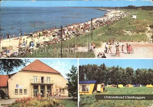 Dierhagen Ostseebad Strand FDGB Heim Ernst Moritz Arndt Zeltplatz Kat. Dierhagen Ostseebad