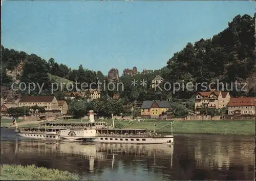 Rathen Saechsische Schweiz Talwaechter Lokomotive Lamm Elbedampfer Kat. Rathen Sachsen