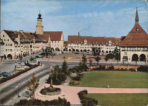 Freudenstadt Marktplatz mit Stadt und Rathaus Kat. Freudenstadt