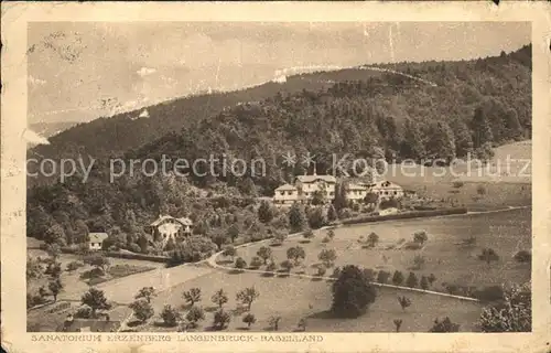 Langenbruck BL Sanatorium Erzenberg Fliegeraufnahme