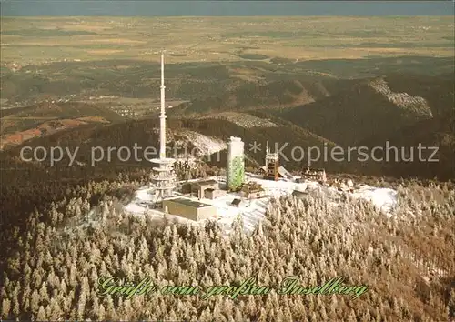 Grosser Inselsberg Fliegeraufnahme Sendetuerme Kat. Brotterode