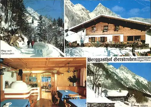 Oberstdorf Berggasthof Gerstruben Gaststube Hoefats Kat. Oberstdorf