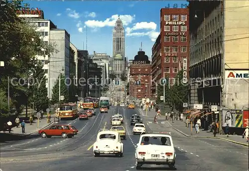 Helsinki Blick von Kaisaniemi zur Kallio Kirche Kat. Helsinki