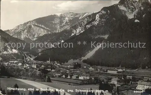 Hirschwang Rax gegen Schneeberg