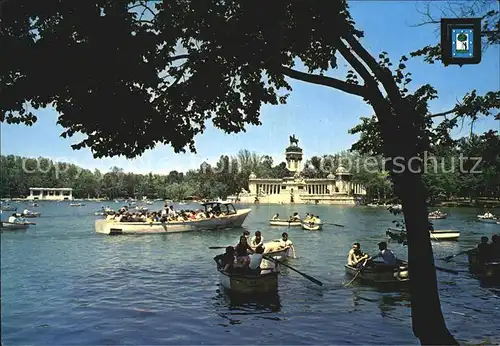 Madrid Spain Parque del Retiro Estanque Kat. Madrid