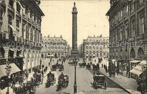 Paris Place Vendome Colonne Siegessaeule Kat. Paris