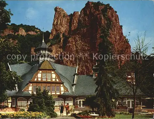 Bad Muenster Stein Ebernburg Badhaus mit Reichsgrafenstein Kat. Bad Muenster am Stein Ebernburg