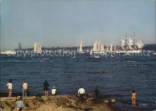 Kiel Blick nach Laboe Windjammer Kat. Kiel