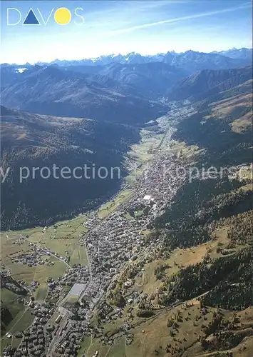 Davos Dorf GR Fliegeraufnahme Kat. Davos