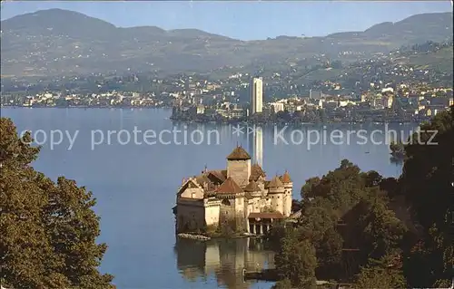 Clarens Montreux Schloss Stadtansicht Kat. Montreux