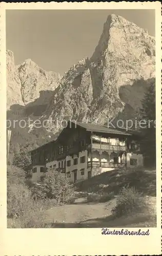 Hinterbaerenbad Gasthaus Kat. Kaisertal