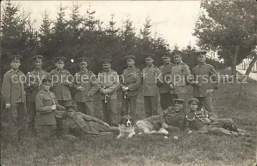 Lager Lechfeld gruppenfoto Hund Achselband Kat. Schwabmuenchen