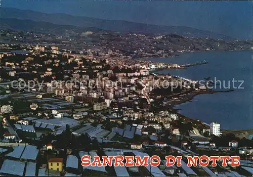 San Remo Gesamtansicht bei Nacht Kat. San Remo