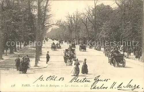 Paris Bois de Boulogne Les Acacias Pferdedroschken Kat. Paris