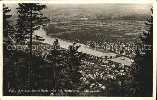 Heidelberg Erzgebirge Koenigsstuhl Restaurant Rheinebene