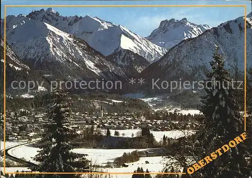 Oberstdorf mit Gr Krottenkopf und Kratzer Kat. Oberstdorf