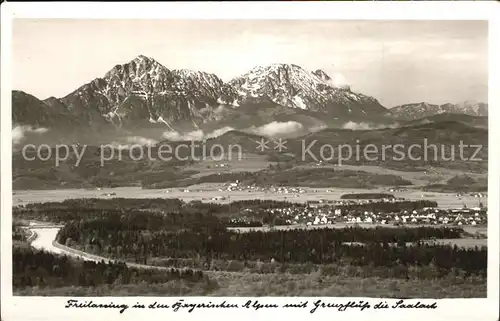 Freilassing Bayerische Alpen Grenzfluss Saalach Kat. Freilassing